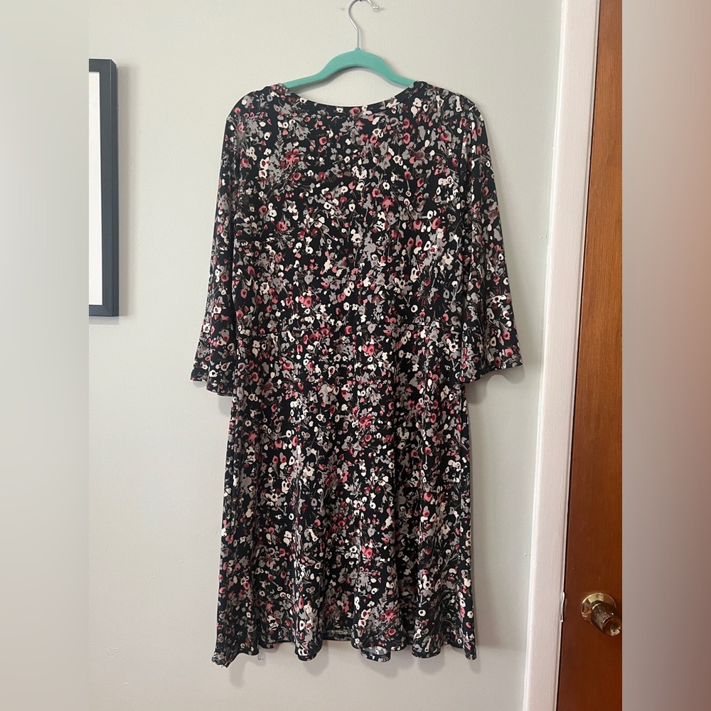Kaileigh Dress Floral Flutter Sleeve Women XXL - Picture 4 of 5